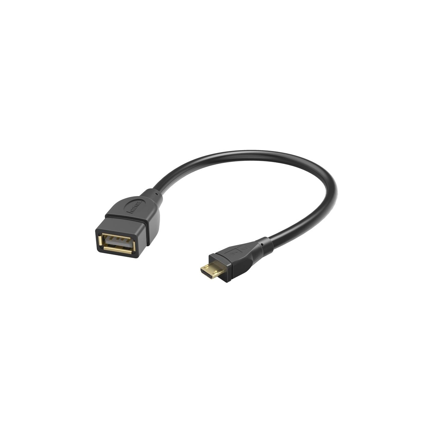Hama 00173892 USB 2.0 Adapter Cable, OTG micro B plug - A socket 15cm black