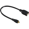 Hama 00173892 USB 2.0 Adapter Cable, OTG micro B plug - A socket 15cm black