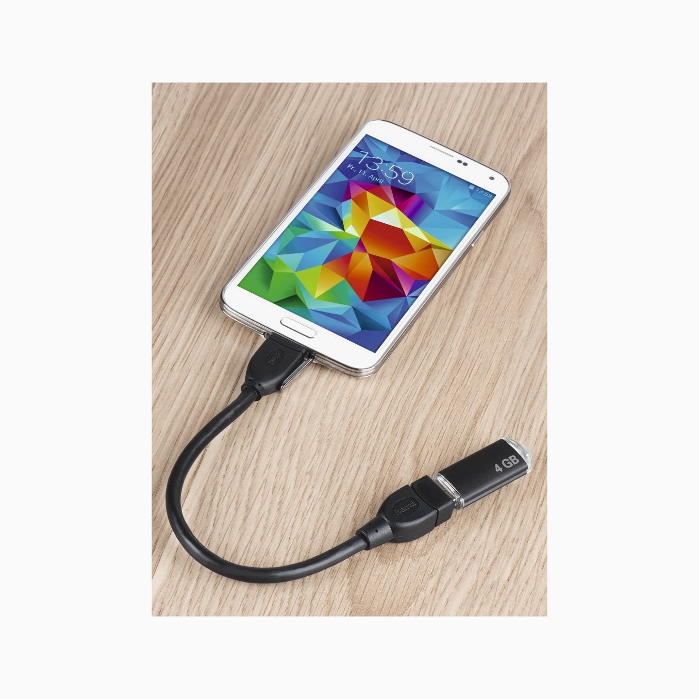 Hama 00173892 USB 2.0 Adapter Cable, OTG micro B plug - A socket 15cm black