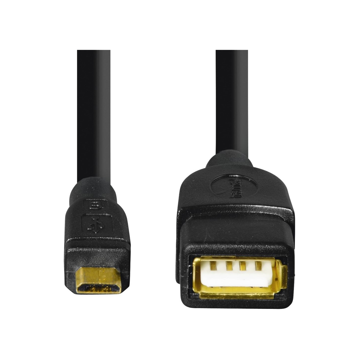 Hama 00173892 USB 2.0 Adapter Cable, OTG micro B plug - A socket 15cm black