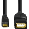 Hama 00173892 USB 2.0 Adapter Cable, OTG micro B plug - A socket 15cm black