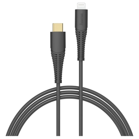 Hama 00183308 Fast Charging/Data Cable, USB-C - Lightning 1.5m Black