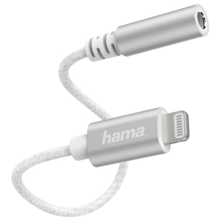 Hama 00187210 Lightning Adapter to 3.5mm Audio Socket, White