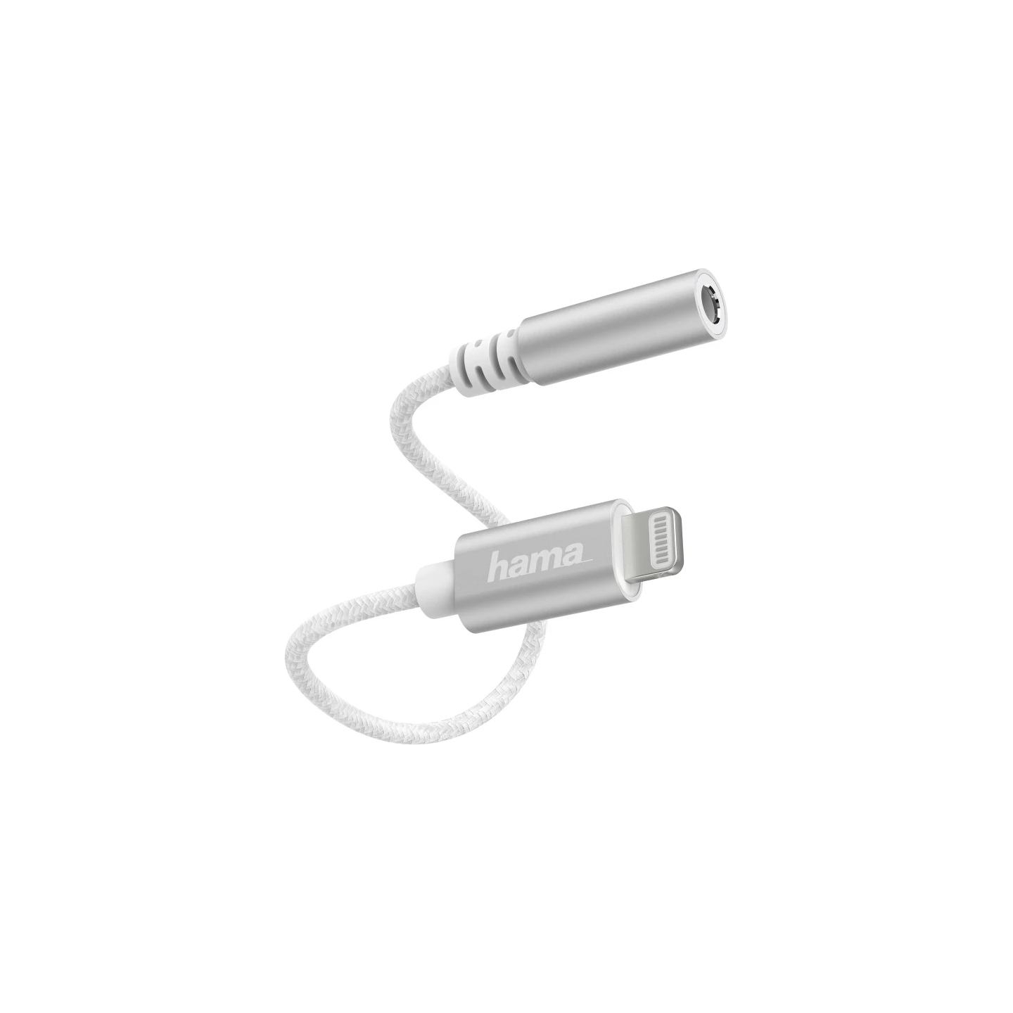 Hama 00187210 Lightning Adapter to 3.5mm Audio Socket, White