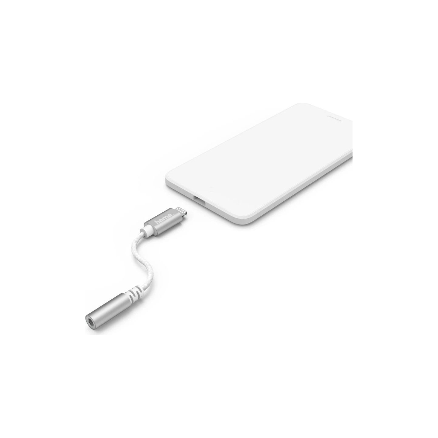 Hama 00187210 Lightning Adapter to 3.5mm Audio Socket, White