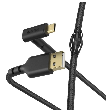 Hama 00187215 Stand Charging/Data Cable, Micro-USB 1.5m black