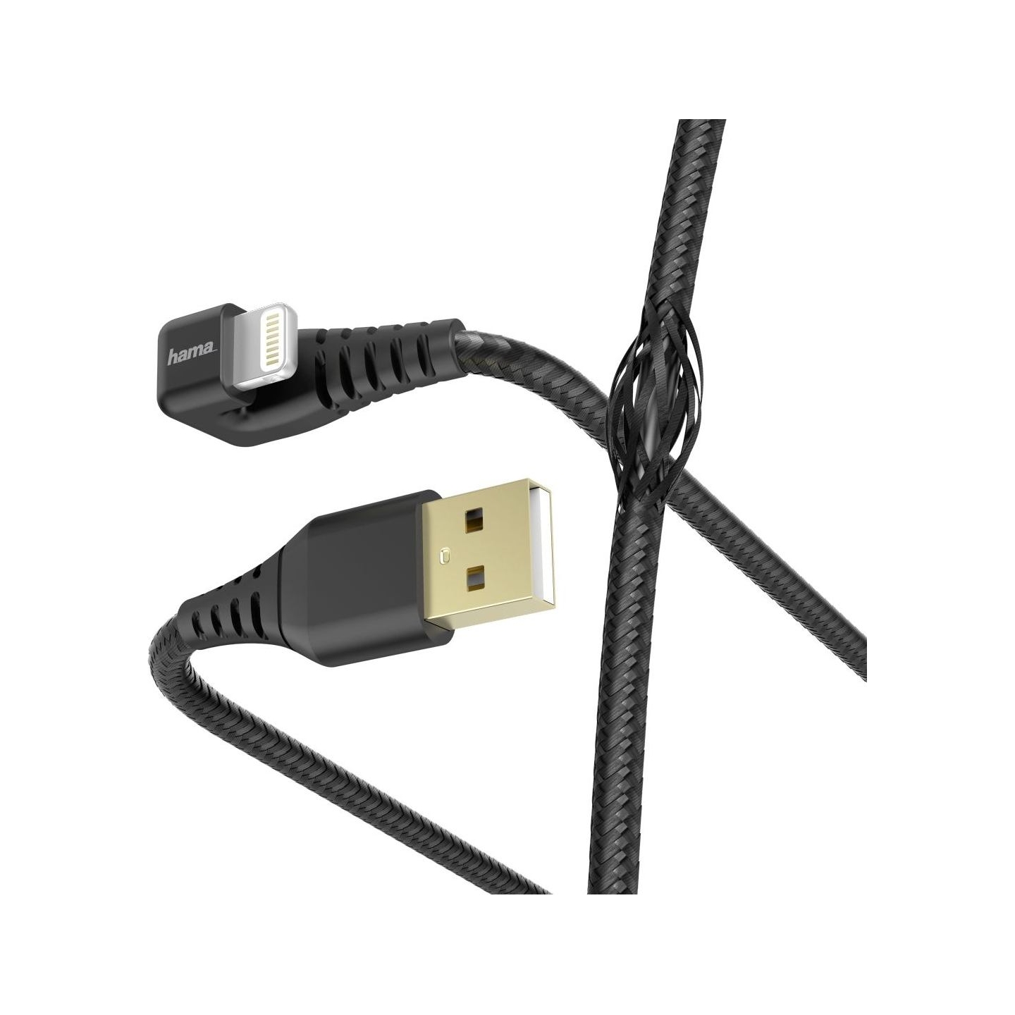 Hama 00187221 Gamer Charging/Data Cable, USB-A - Lightning 1.5m, Black