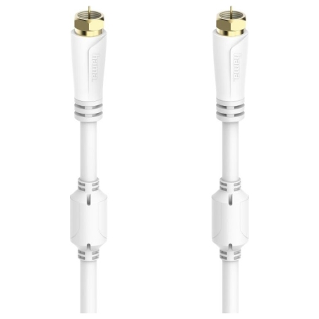 Hama 00205251 SAT Connection Cable, F-Plug - F-Plug, Gold-Plated 1.5m 100dB
