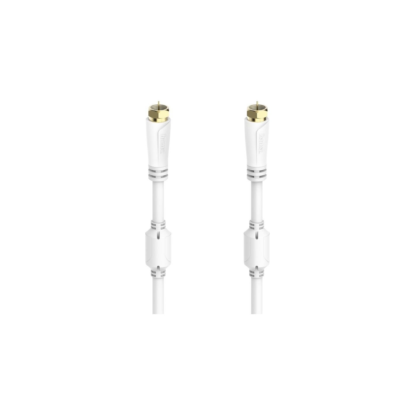Hama 00205251 SAT Connection Cable, F-Plug - F-Plug, Gold-Plated 1.5m 100dB