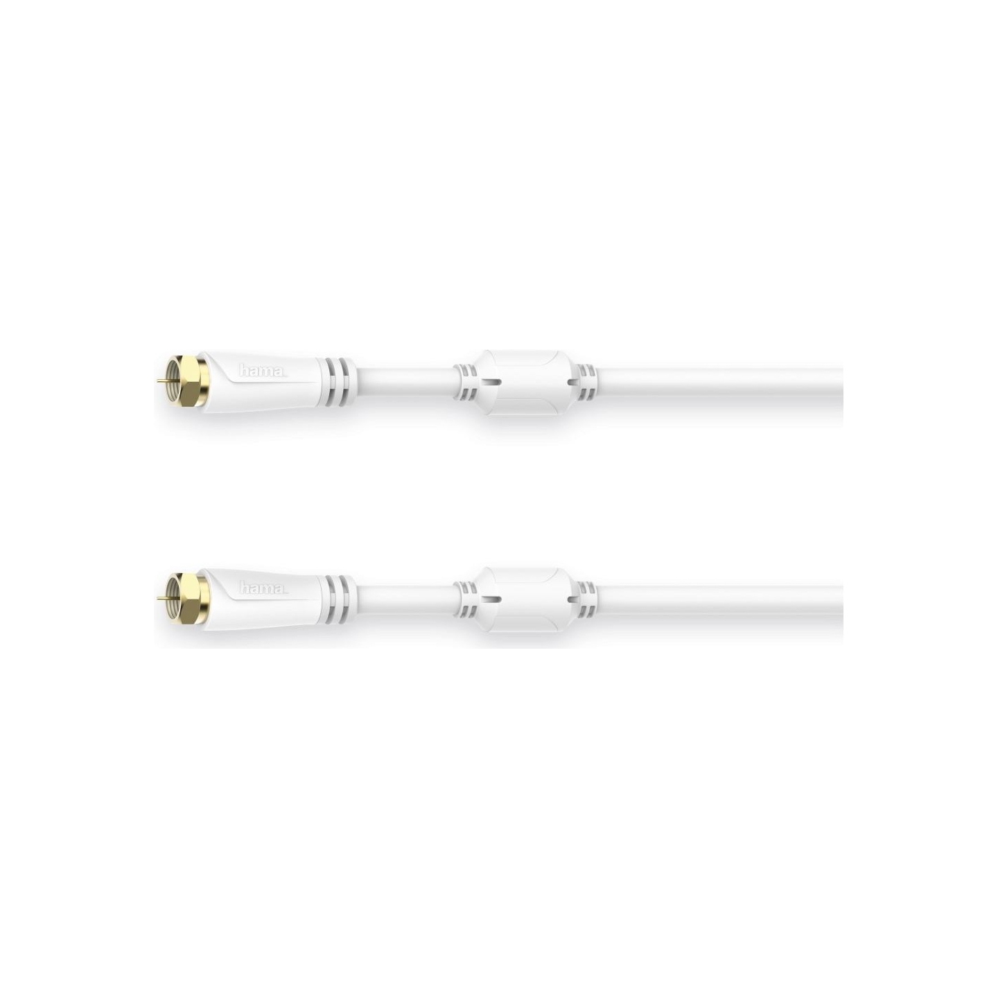 Hama 00205251 SAT Connection Cable, F-Plug - F-Plug, Gold-Plated 1.5m 100dB