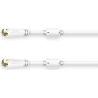 Hama 00205251 SAT Connection Cable, F-Plug - F-Plug, Gold-Plated 1.5m 100dB