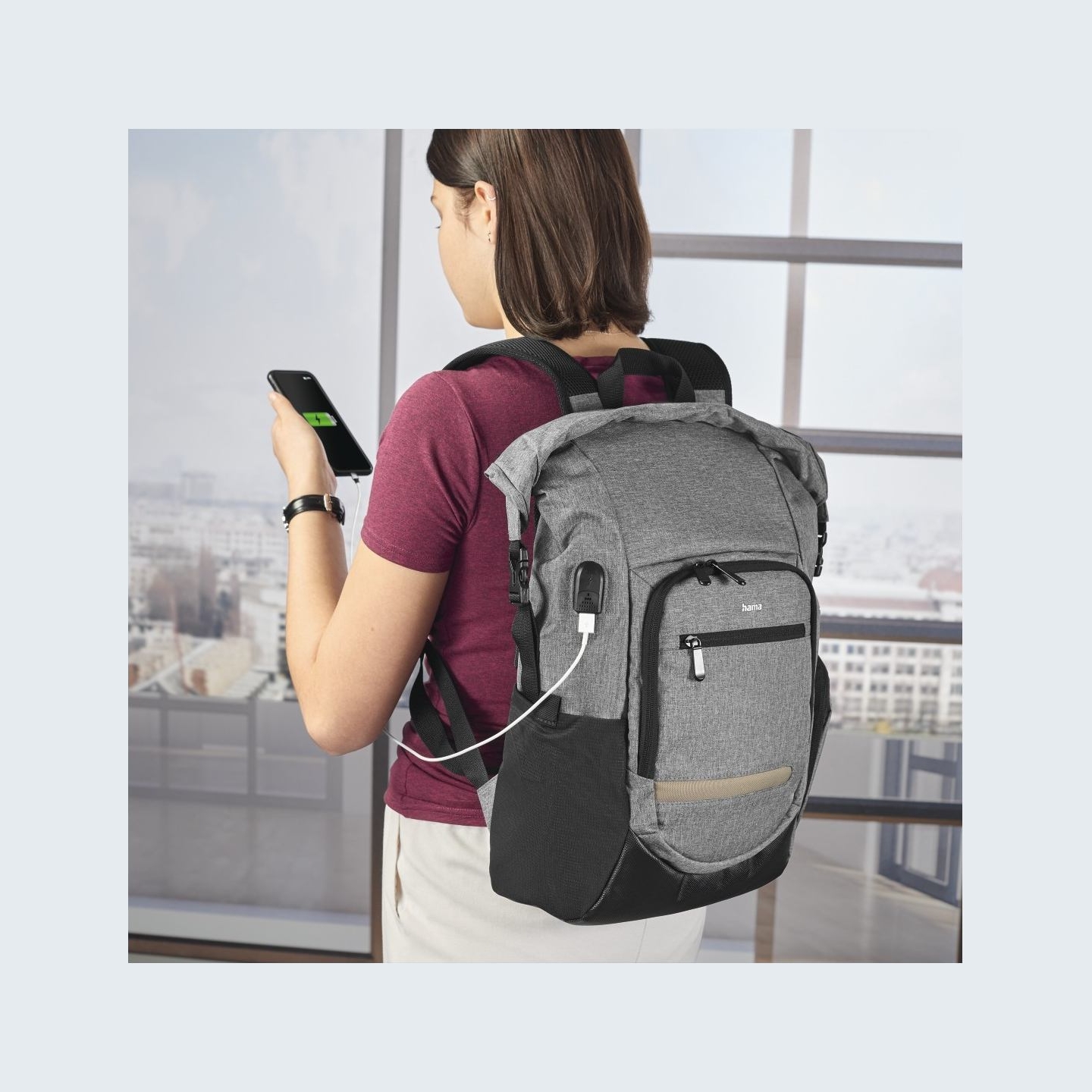 Hama 00217239 Terra Backpack 15.6 Grey