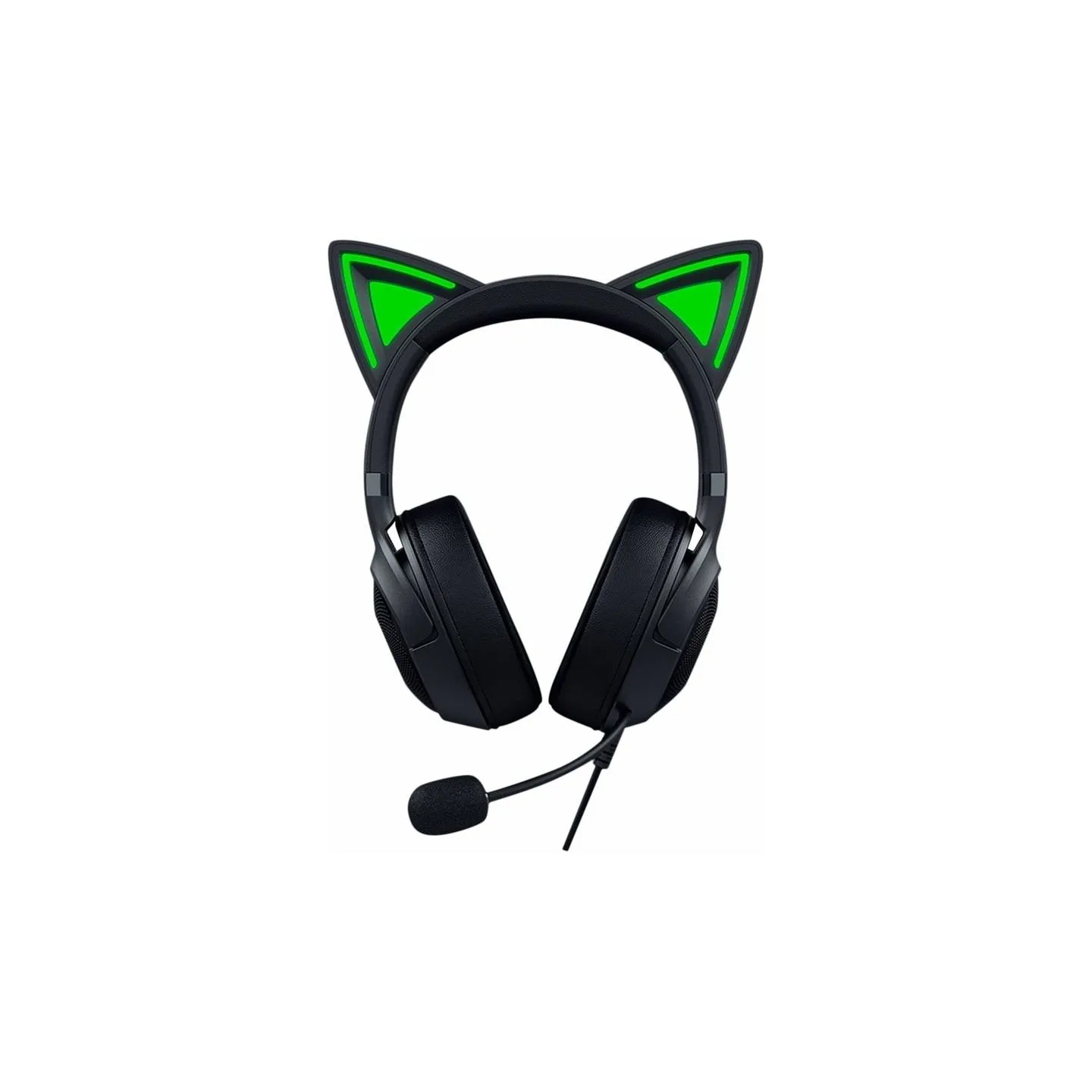 Razer Kraken Kitty V2 - Black, Gaming headset, Kitty Ears, Stream Reactive Lighting, HyperClear Cardioid Mic, 40 mm TriForce Dri