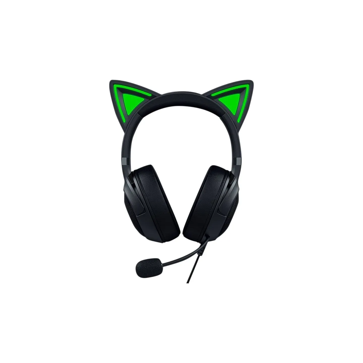 Razer Kraken Kitty V2 - Black, Gaming headset, Kitty Ears, Stream Reactive Lighting, HyperClear Cardioid Mic, 40 mm TriForce Dri