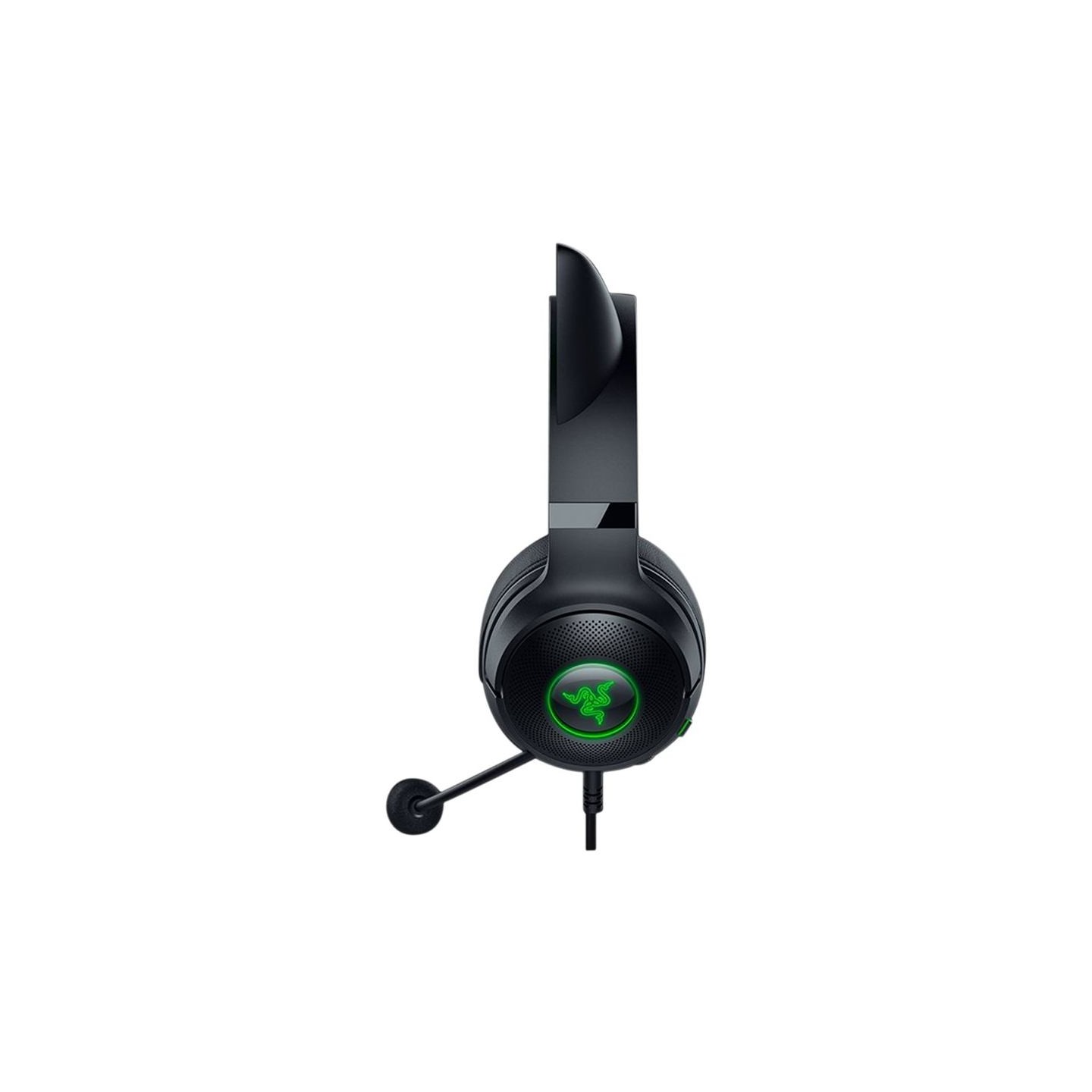 Razer Kraken Kitty V2 - Black, Gaming headset, Kitty Ears, Stream Reactive Lighting, HyperClear Cardioid Mic, 40 mm TriForce Dri