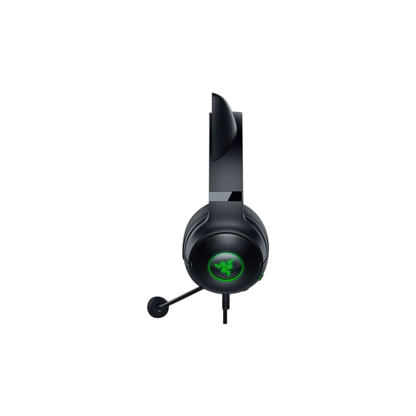 Razer Kraken Kitty V2 - Black, Gaming headset, Kitty Ears, Stream Reactive Lighting, HyperClear Cardioid Mic, 40 mm TriForce Dri
