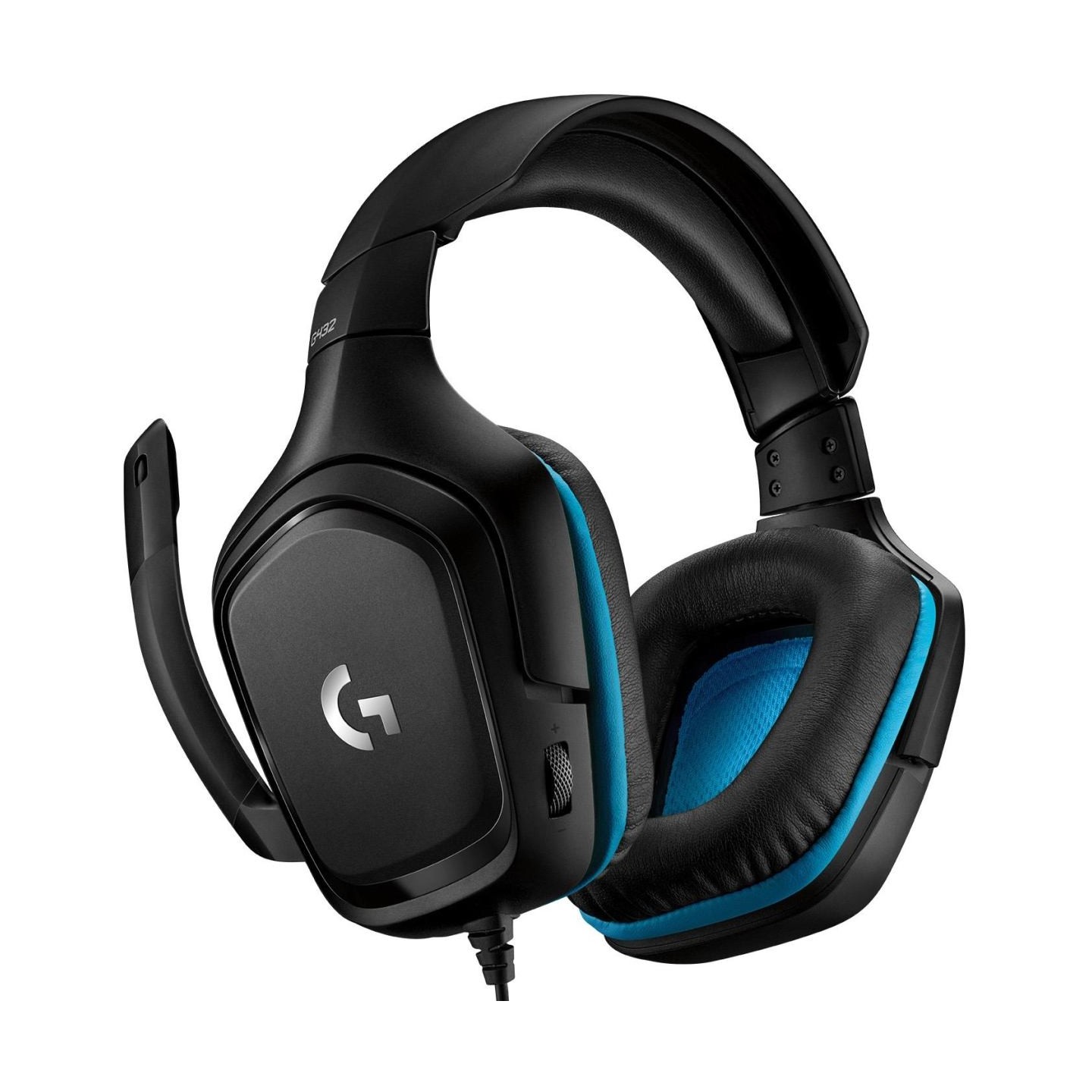 Logitech G432 Wired Gaming Headset 7.1 - LEATHERETTE - BLACK/BLUE - USB