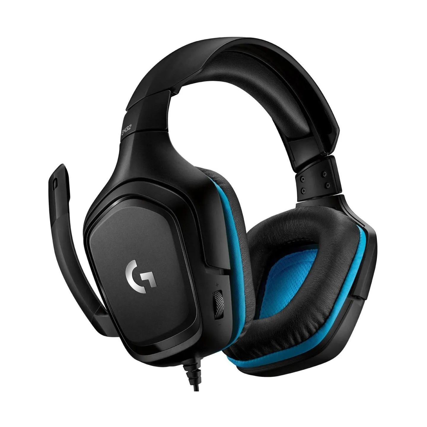 Logitech G432 Wired Gaming Headset 7.1 - LEATHERETTE - BLACK/BLUE - USB