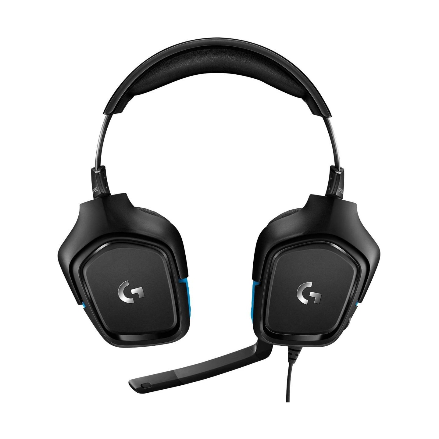 Logitech G432 Wired Gaming Headset 7.1 - LEATHERETTE - BLACK/BLUE - USB