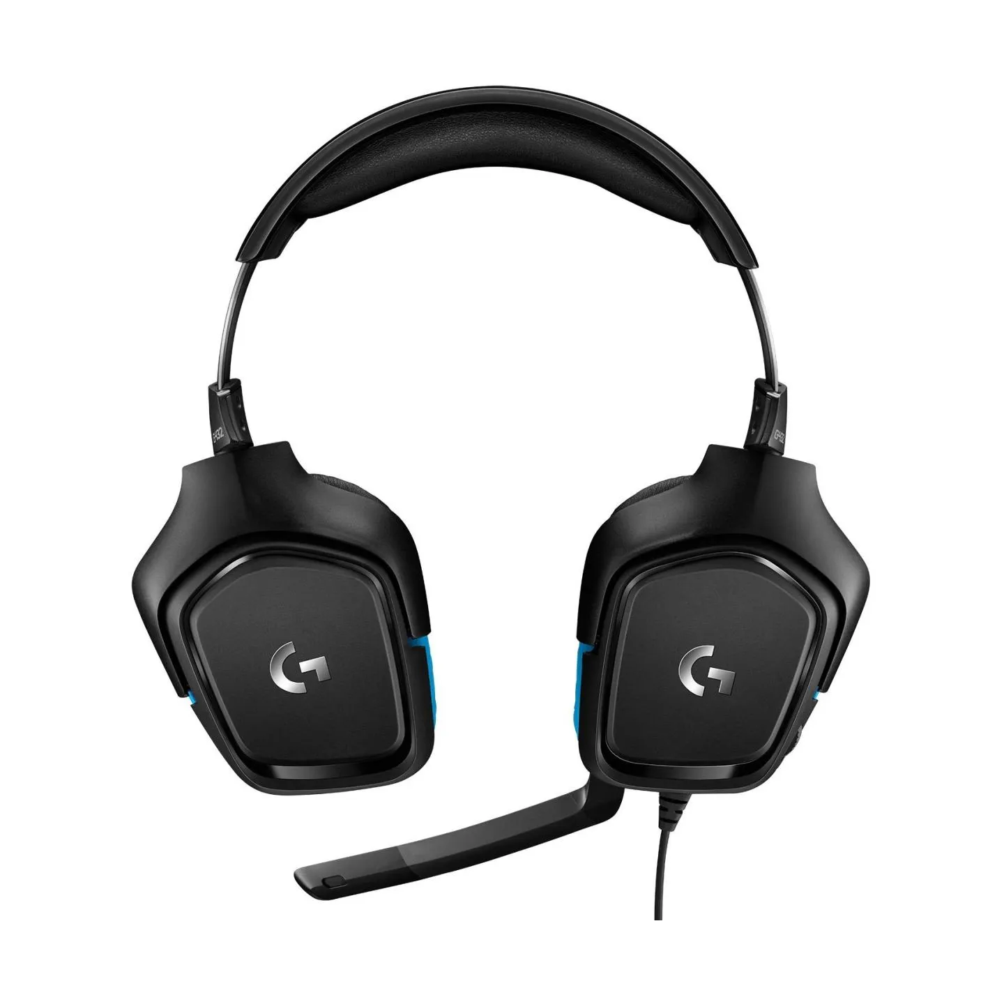 Logitech G432 Wired Gaming Headset 7.1 - LEATHERETTE - BLACK/BLUE - USB