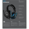 Logitech G432 Wired Gaming Headset 7.1 - LEATHERETTE - BLACK/BLUE - USB