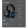 Logitech G432 Wired Gaming Headset 7.1 - LEATHERETTE - BLACK/BLUE - USB