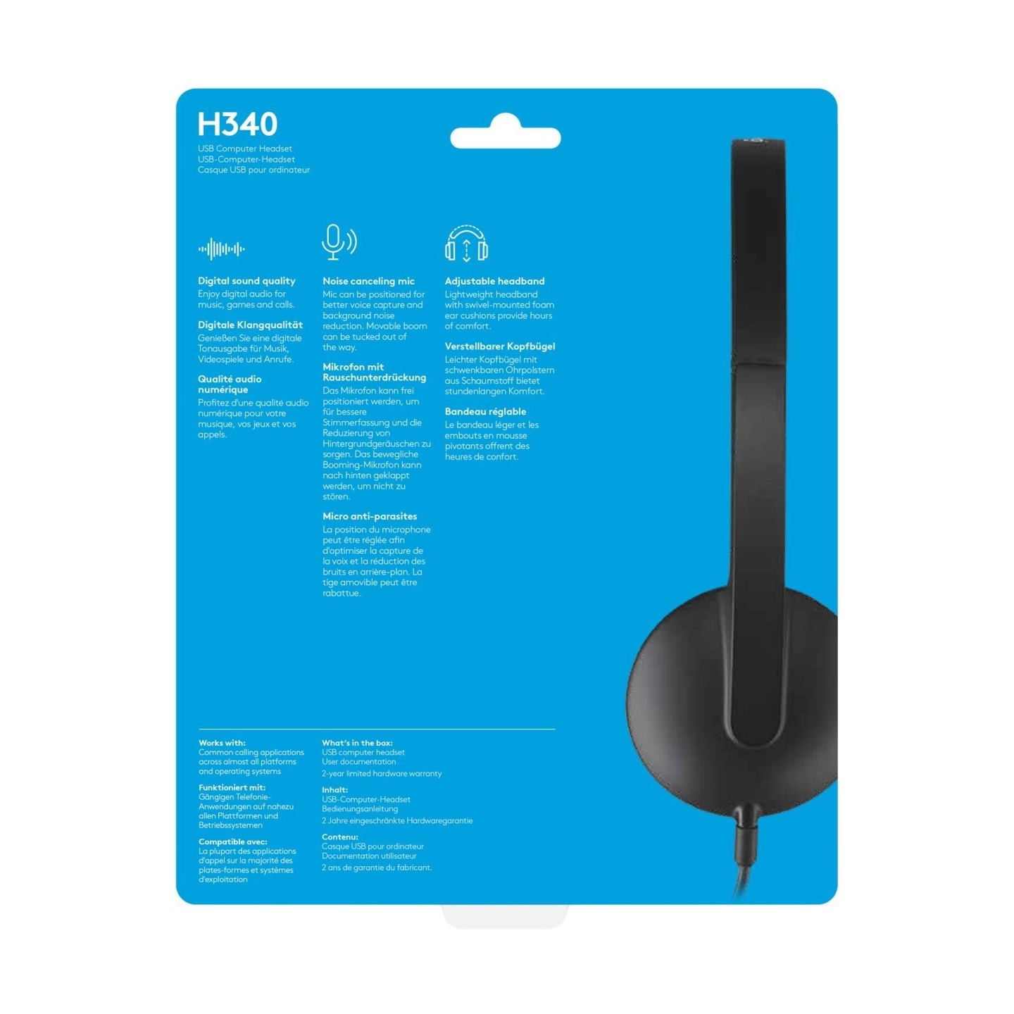 Logitech H340 USB Headset black / 981-000475