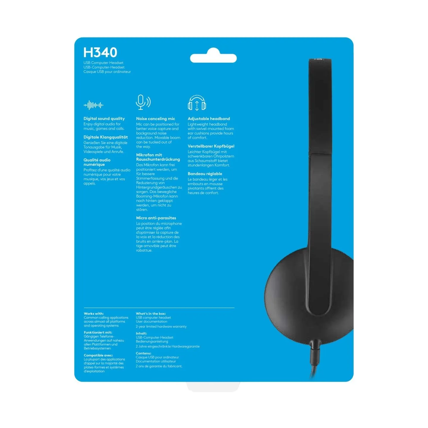 Logitech H340 USB Headset black / 981-000475