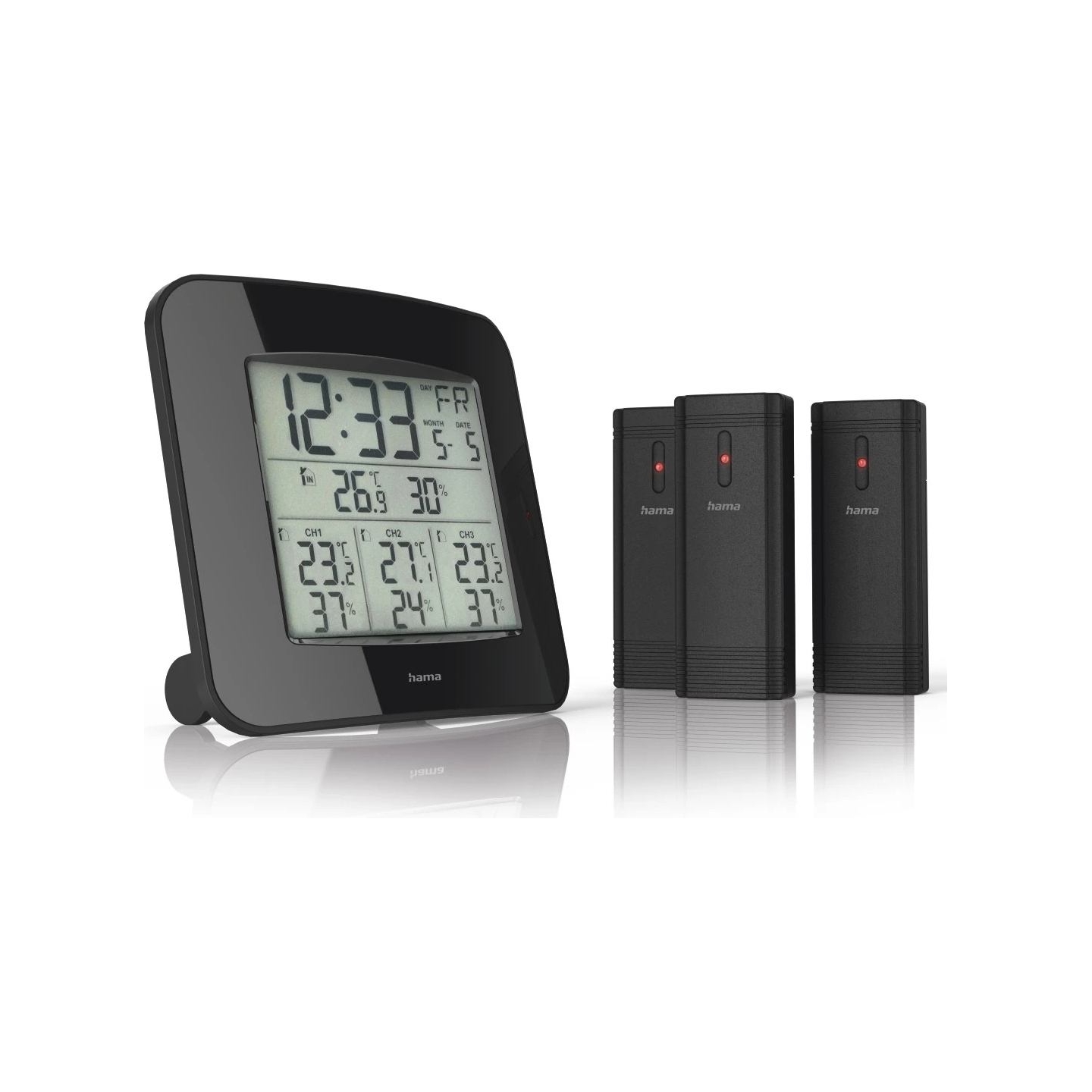 Hama 00186311 Weather station EWS-Trio Black