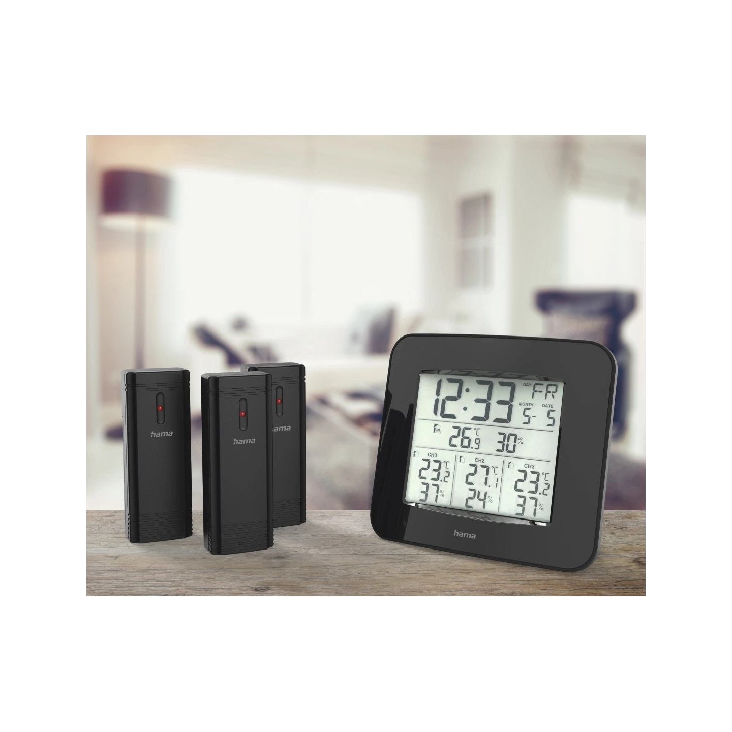 Hama 00186311 Weather station EWS-Trio Black
