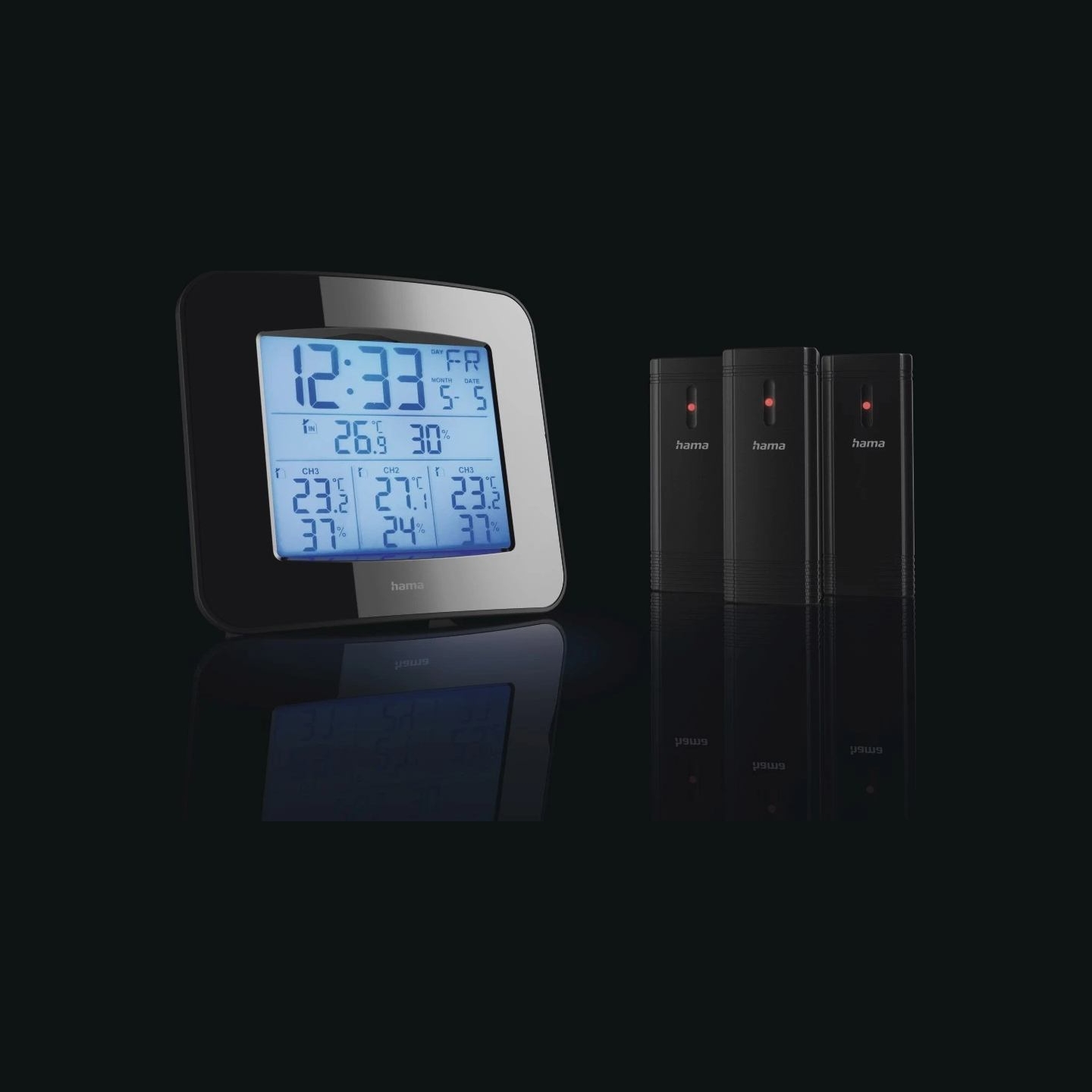 Hama 00186311 Weather station EWS-Trio Black
