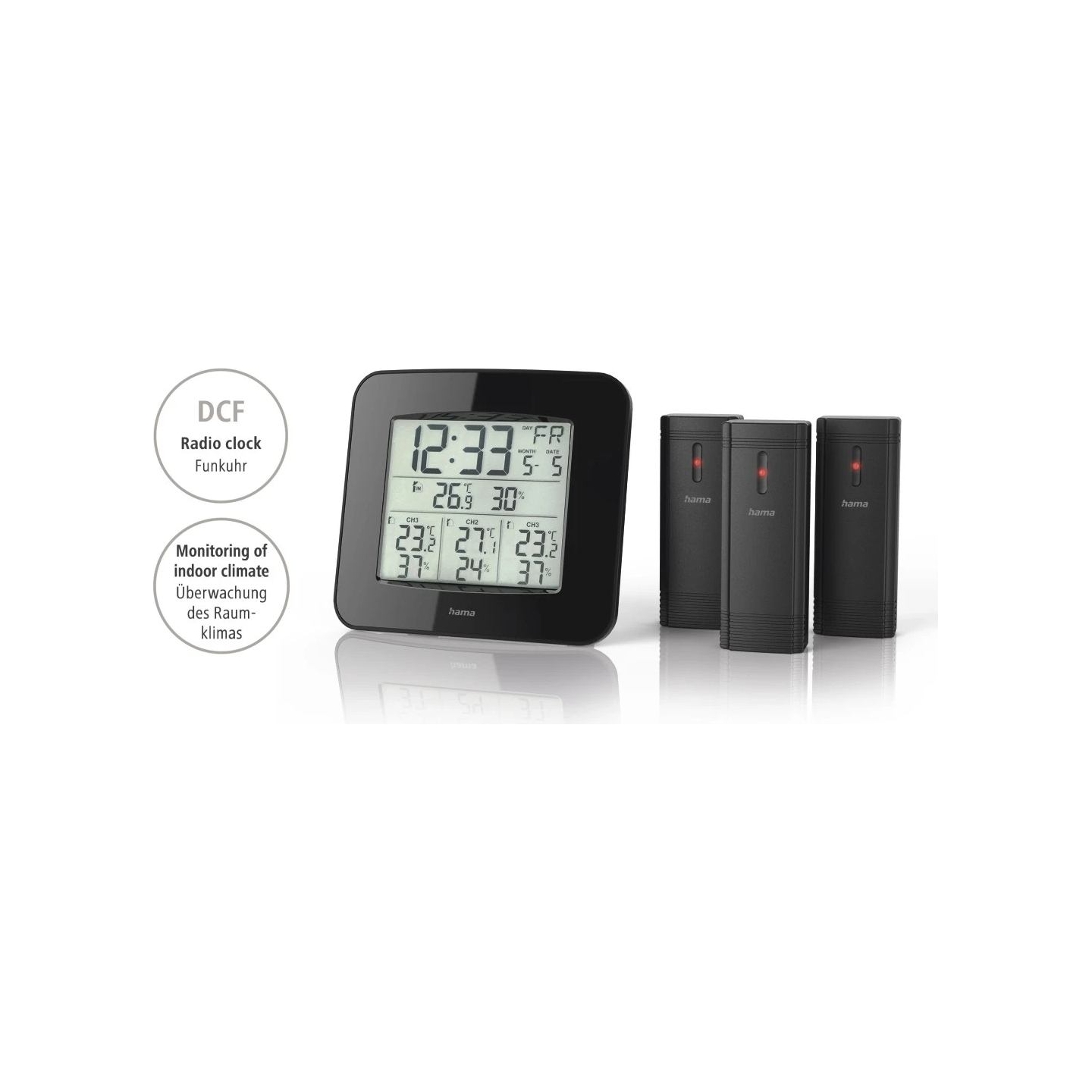 Hama 00186311 Weather station EWS-Trio Black