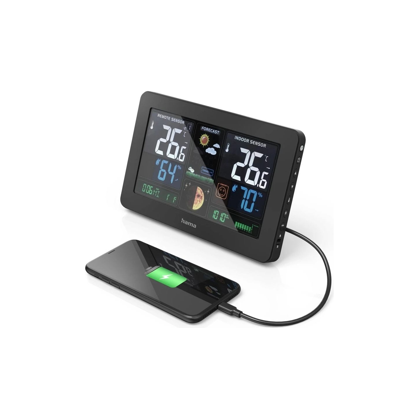 Hama 00186380 Weather station Premium Black