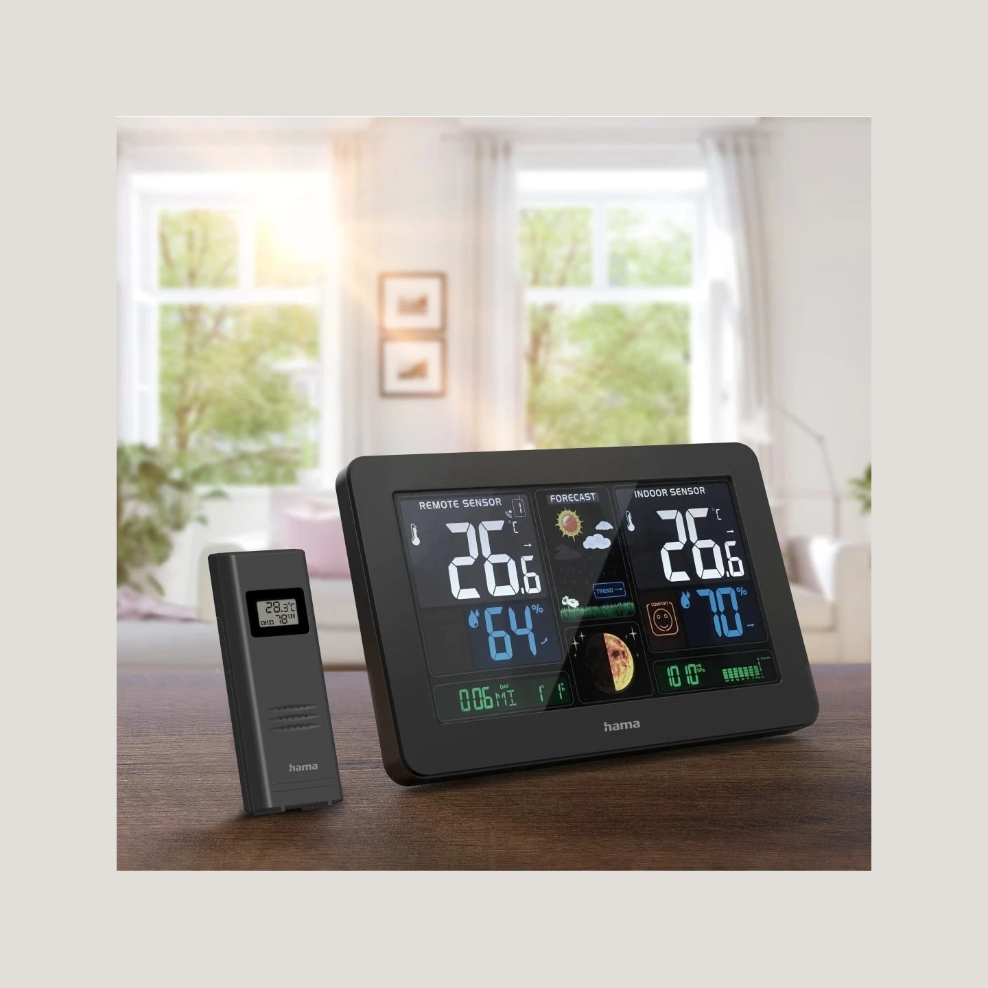 Hama 00186380 Weather station Premium Black