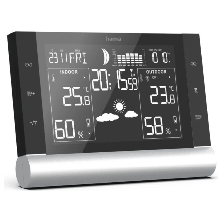 Hama 00186418 Black Line Plus Weather Station black