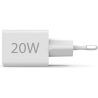 Hama 00201991 Fast Charger 1x USB-C 1x USB-A, Mini Charger, PD, 20W, White