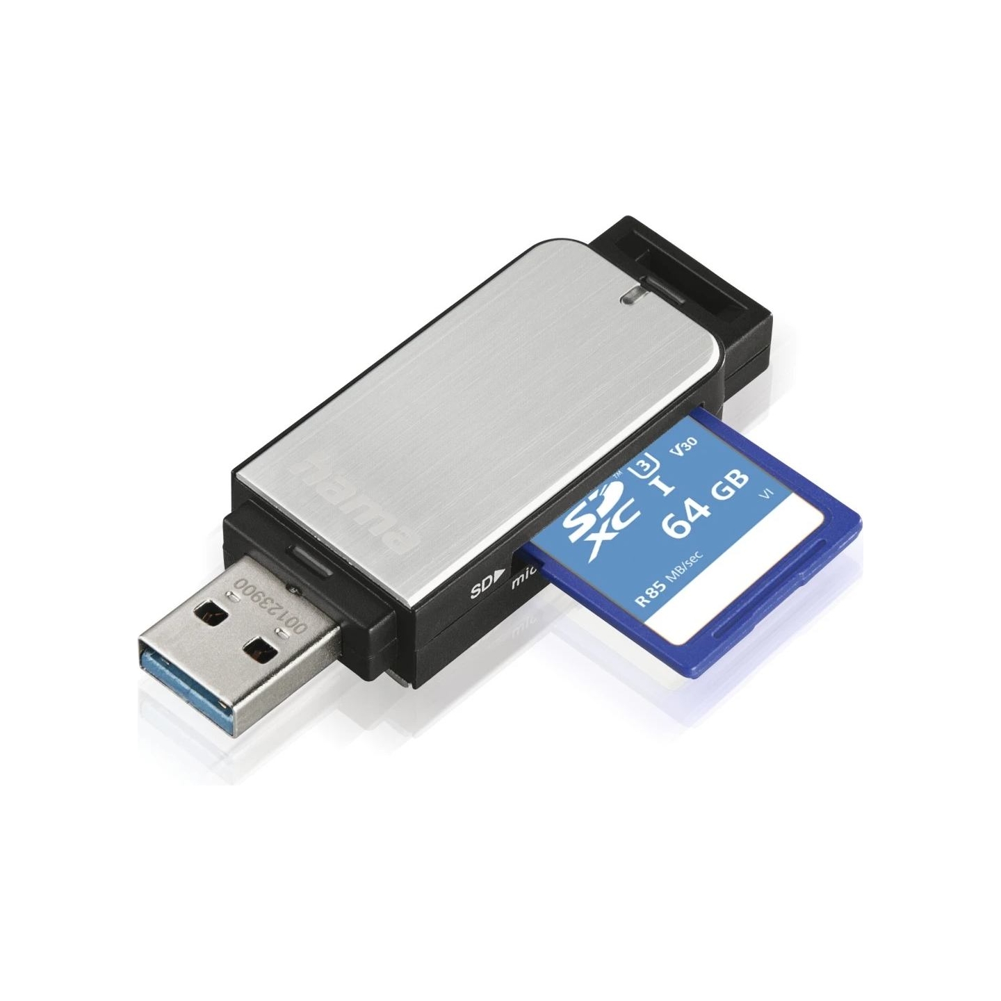 Hama 00123900 USB 3.0 Card Reader Aluminium