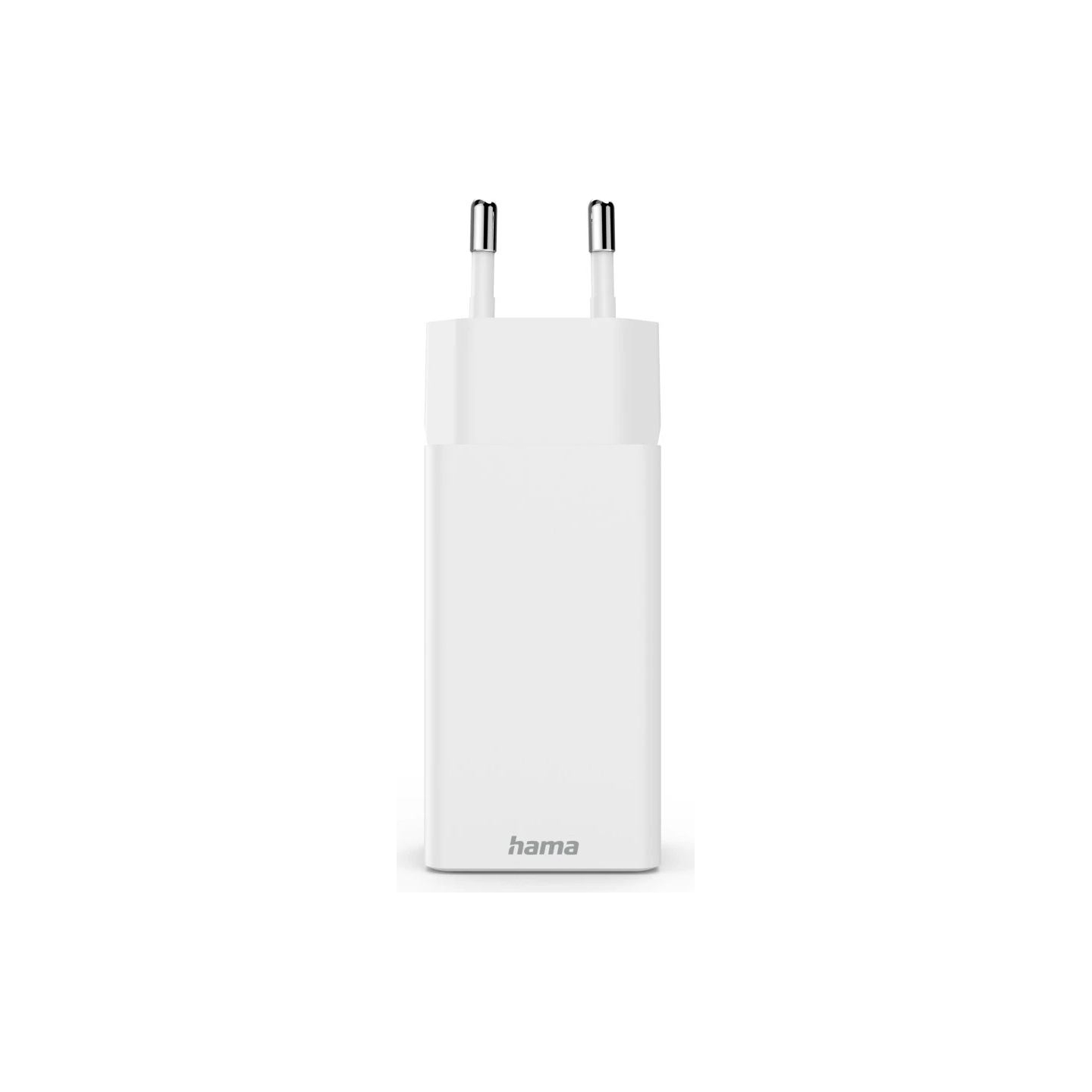Hama 00201996 Fast Charger GaN, 2x USB-C, 1x USB-A, Mini Charger, PD, 65W, White