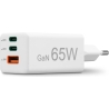 Hama 00201996 Fast Charger GaN, 2x USB-C, 1x USB-A, Mini Charger, PD, 65W, White