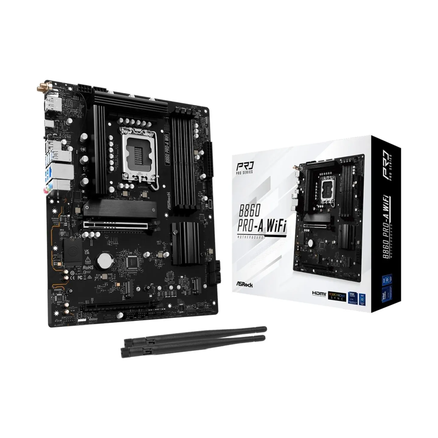 Asrock Mainboard|ASROCK|Intel B860 Express|LGA1851|ATX|Memory DDR5|Memory slots 4|1xPCI-Express 4.0 16x|1xPCI-Express 5.0 16x|1x