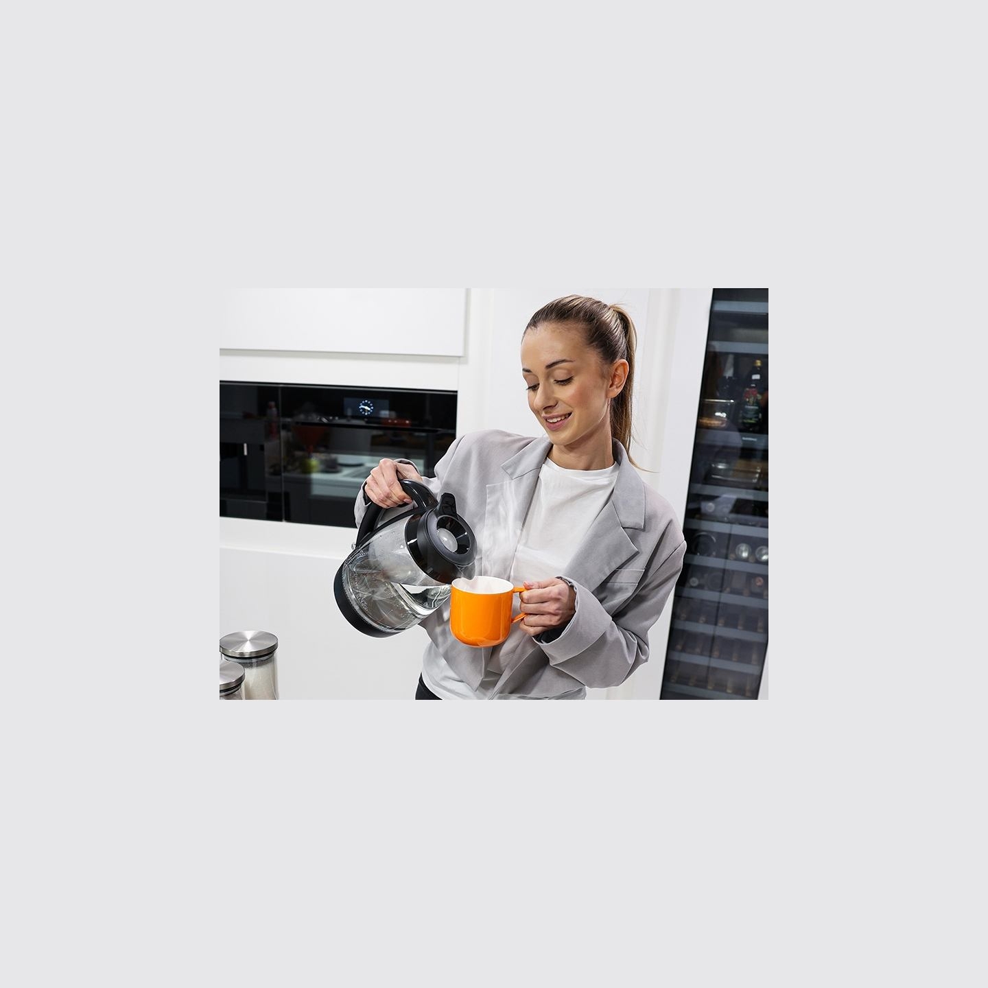 Lafe 47573 Electric Kettle Essential XL CEG016 Glass 2L