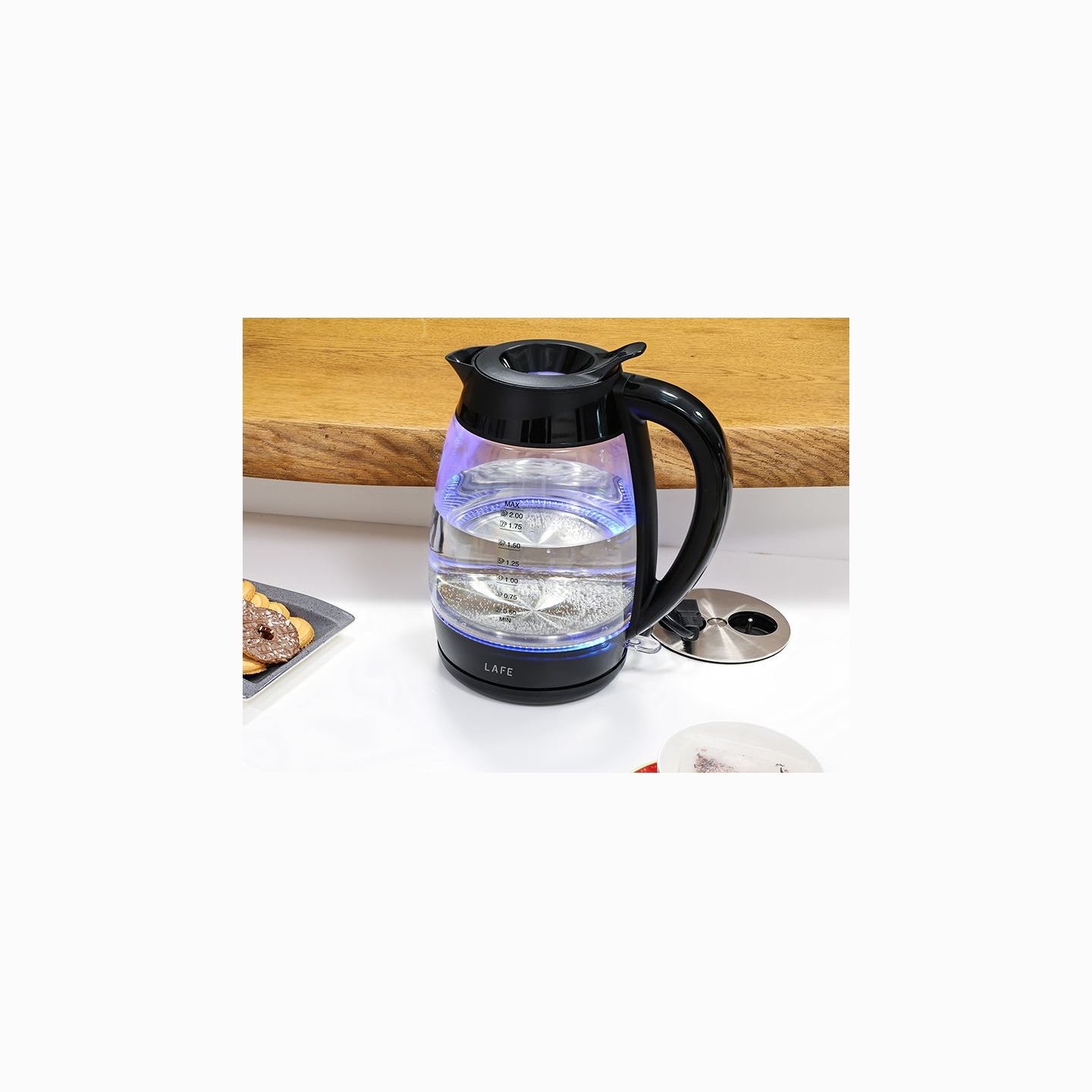 Lafe 47573 Electric Kettle Essential XL CEG016 Glass 2L