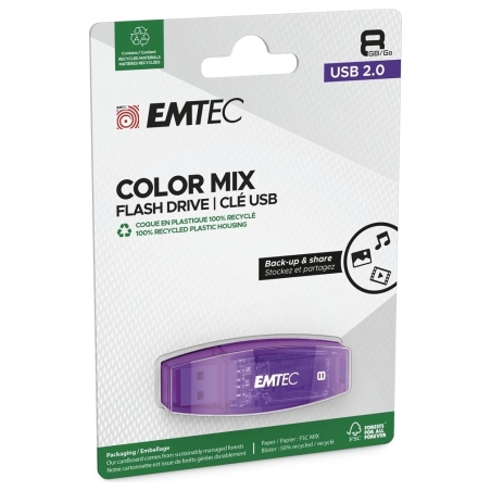 Emtec USB2.0 C410 8GB Purple