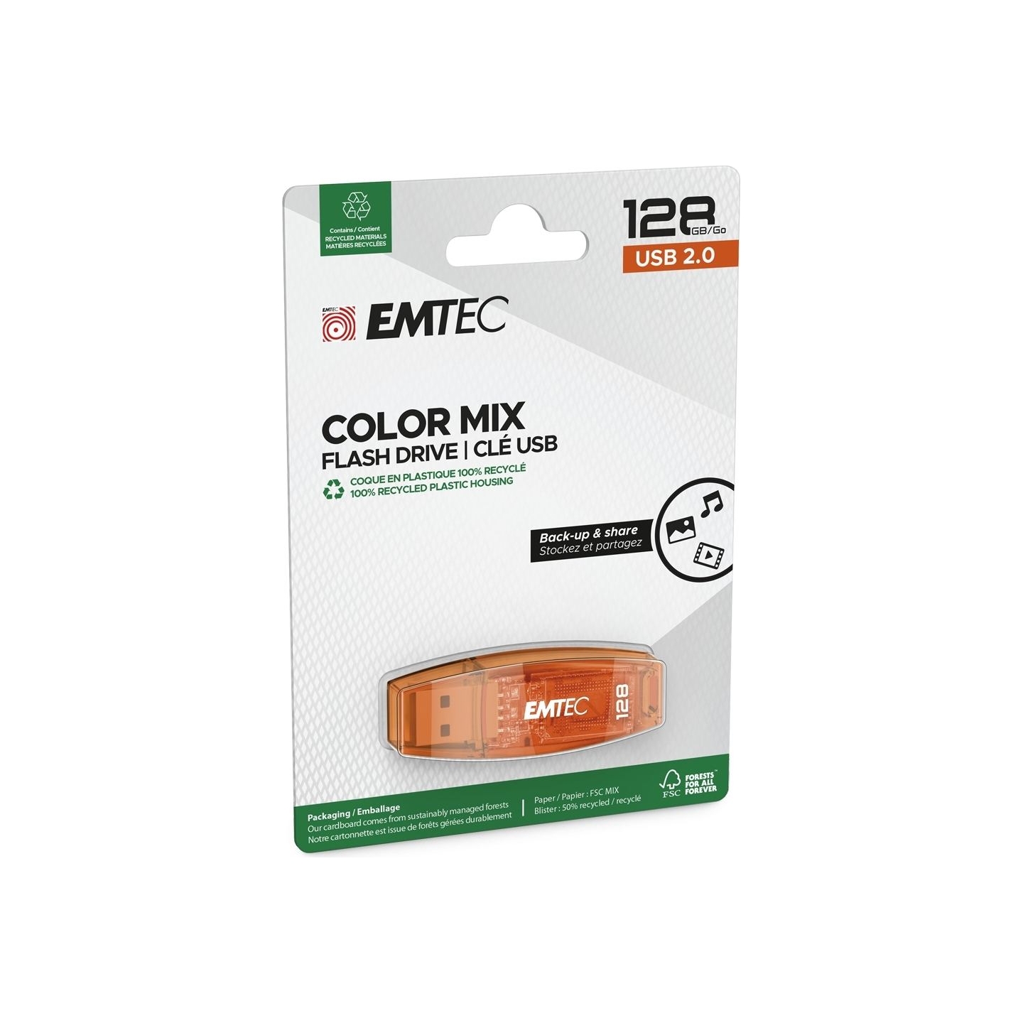 Emtec USB2.0 C410 128GB Orange