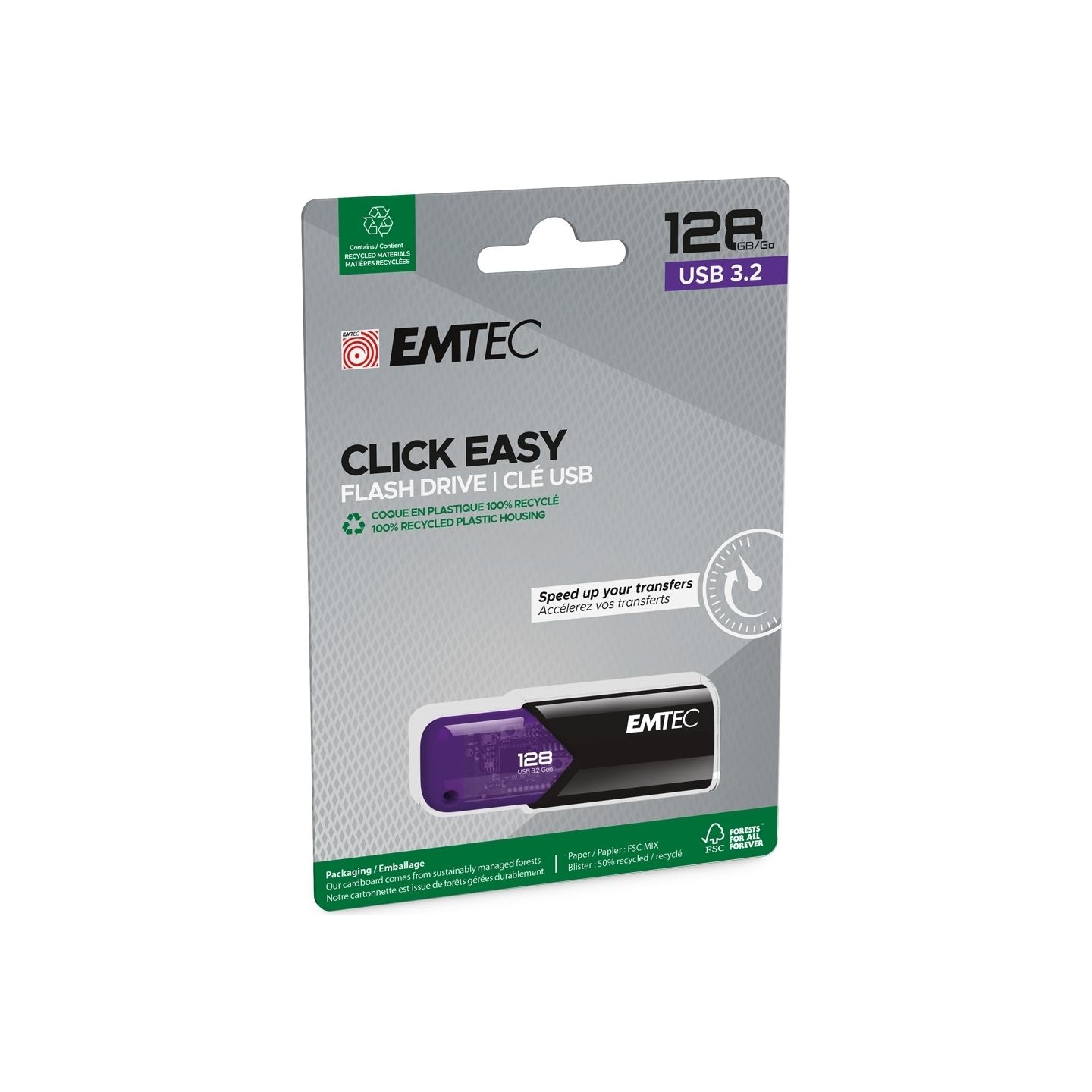 Emtec USB3.2 Click Easy B110 128GB