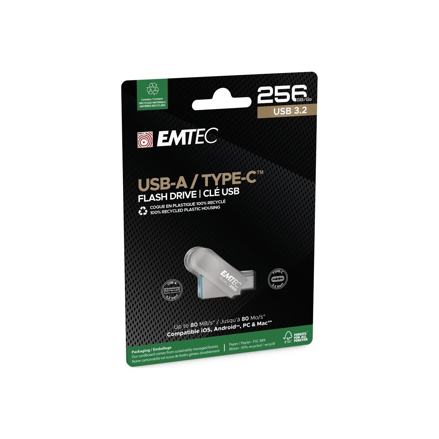Emtec USB3.2 Type-C Dual D280 256GB