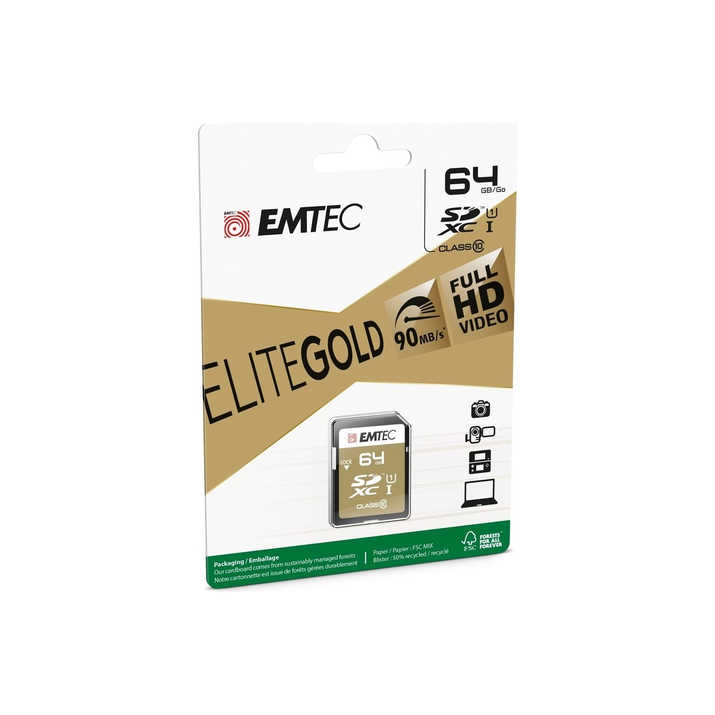 Emtec SDXC 64GB UHS-I U1 EliteGold