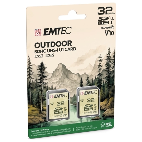 Emtec SDHC 32GB UHS-I U1 V10 Outdoor 2 pcs