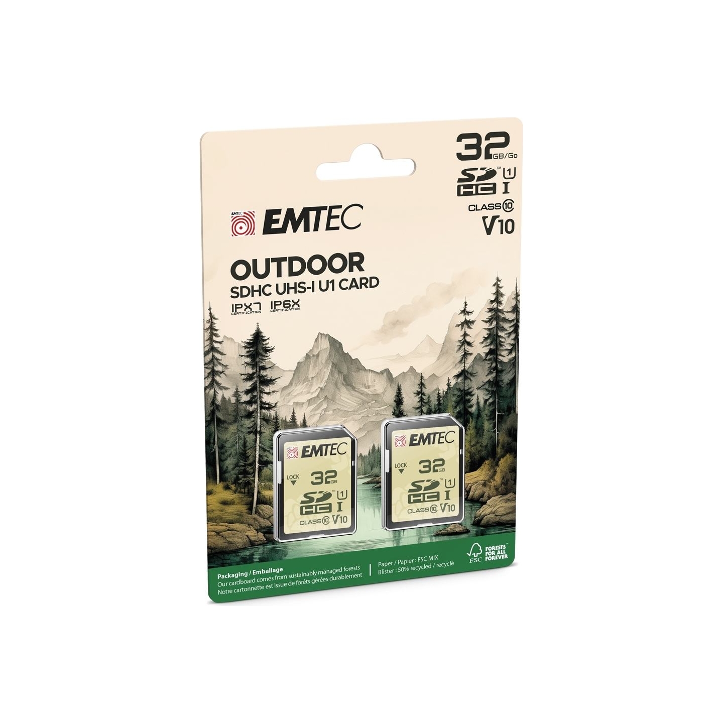 Emtec SDHC 32GB UHS-I U1 V10 Outdoor 2 pcs