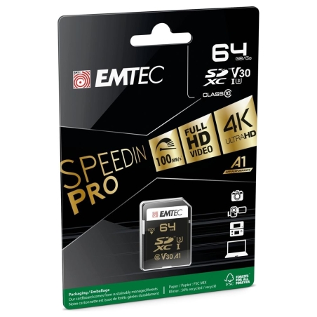 Emtec SDXC 64GB UHS-I U3 SpeedIN Pro